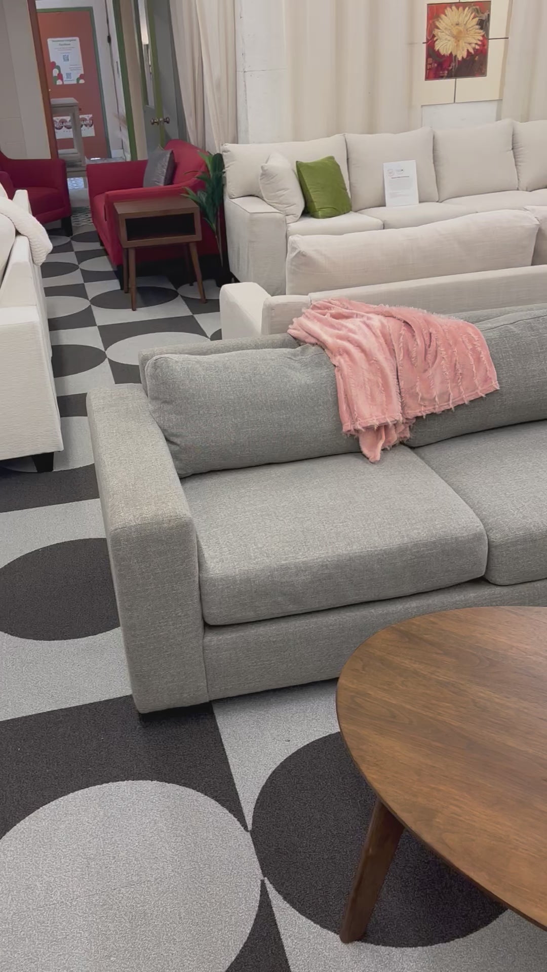 Load video: Pewter West Elm Urban Corner Sectional