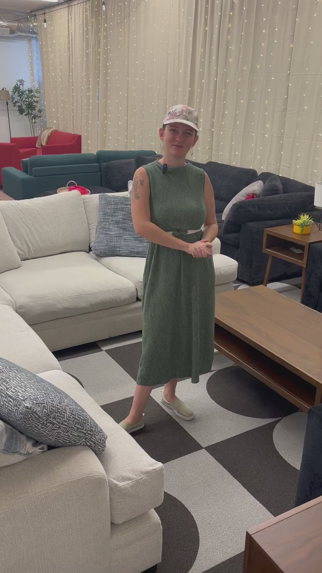 Load video: Ivory Cindy Crawford Bedford Park 3 Piece Corner Sectional