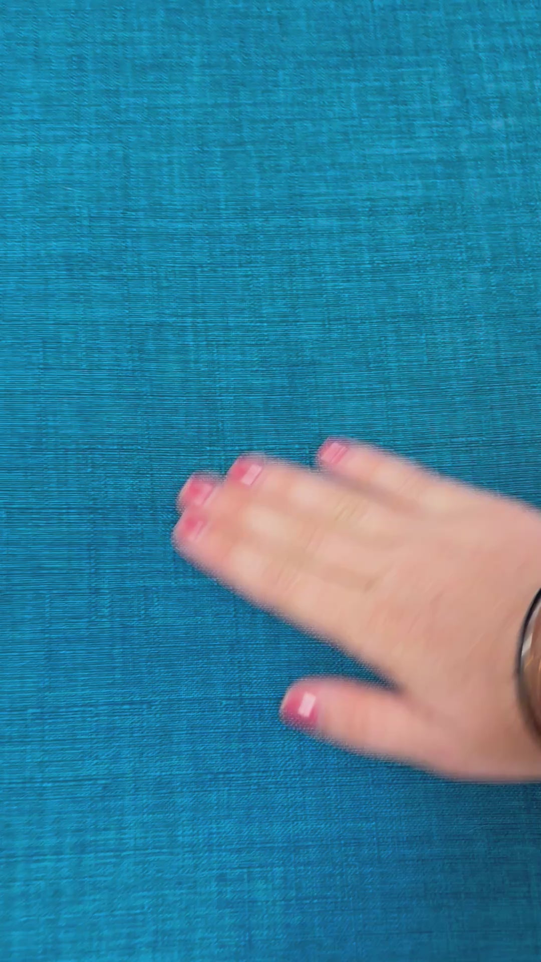 Load video: Teal Jonathan Lewis Macy's Reversible Chaise Sectional