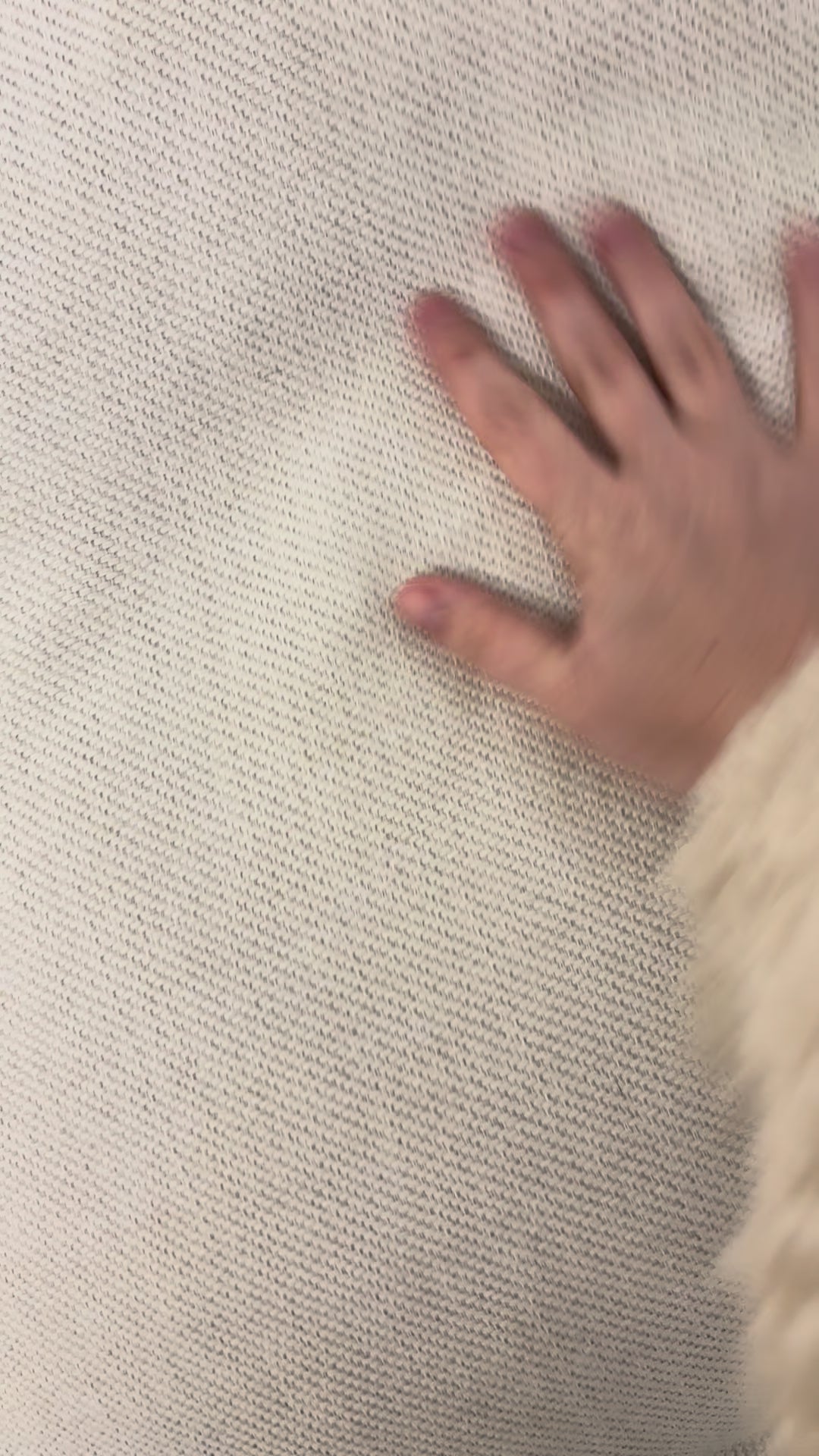 Load video: Cream Universal Slip-Covered Modular L-Shape + Ottoman