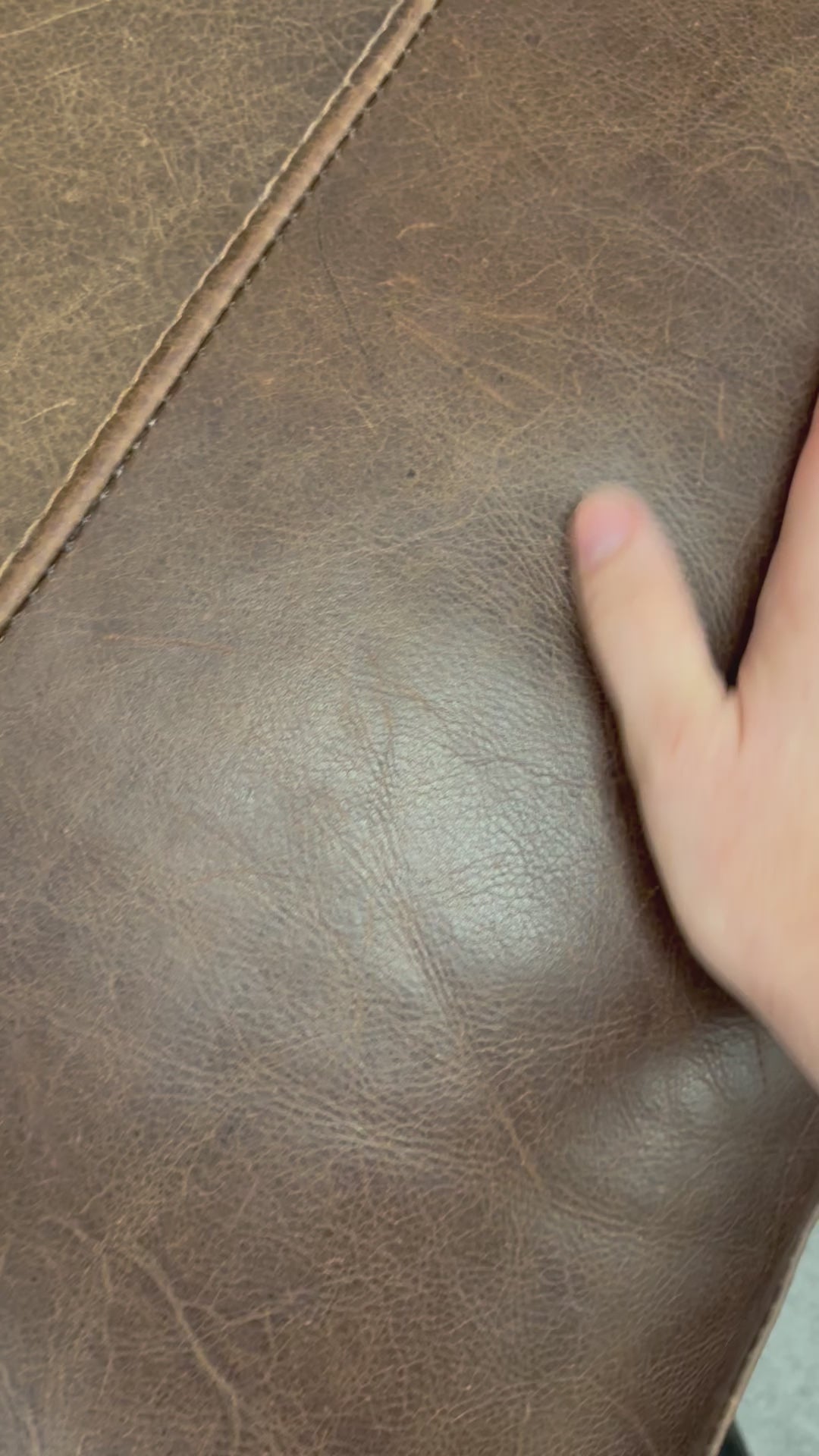 Load video: Italian Leather Soft Line Sofa &amp; Ottoman NO CHAIR