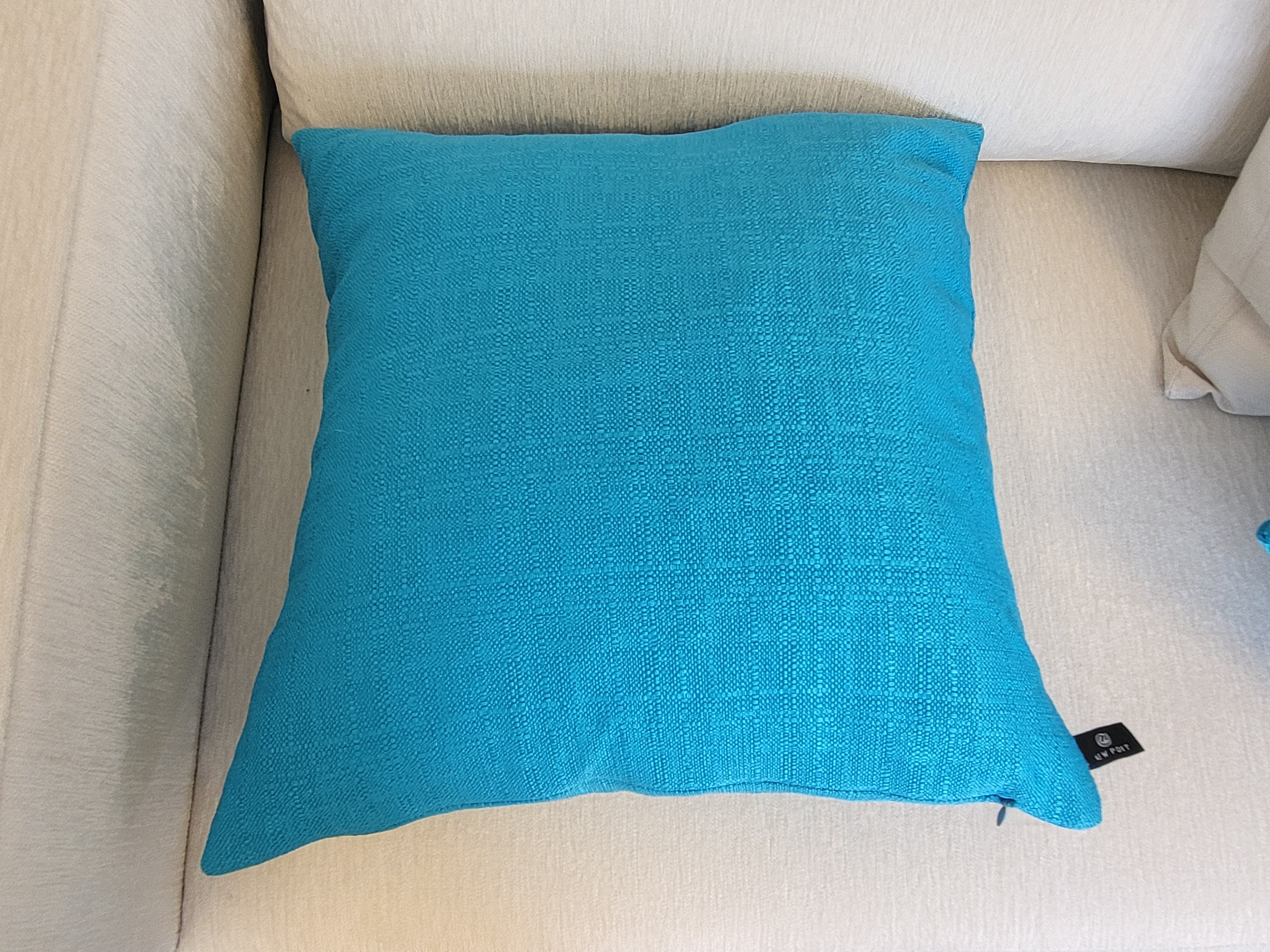 Bright Teal Newport Throw Pillow - Reclaimed Elegance